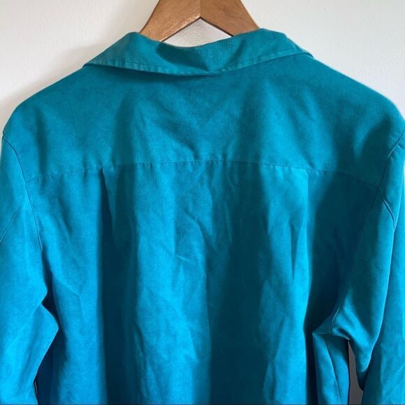 Vintage Freeport studio blue suede button up shirt - Picture 10 of 10